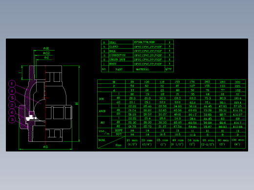 VP 460 单活接单向阀