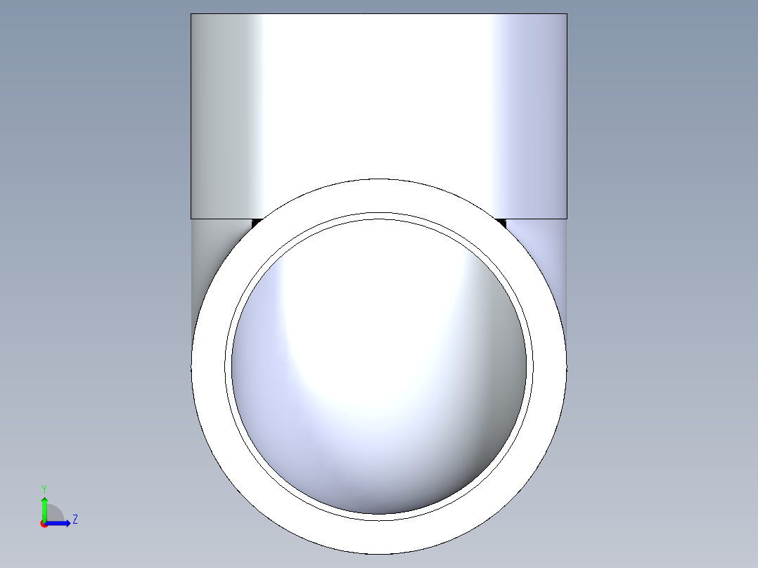 聚氯乙烯配件05-Sch80_90Elbow_SxS_806-025 _2.5in左视图