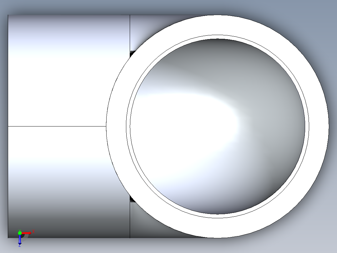 聚氯乙烯配件05-Sch80_90Elbow_SxS_806-025 _2.5in俯视图