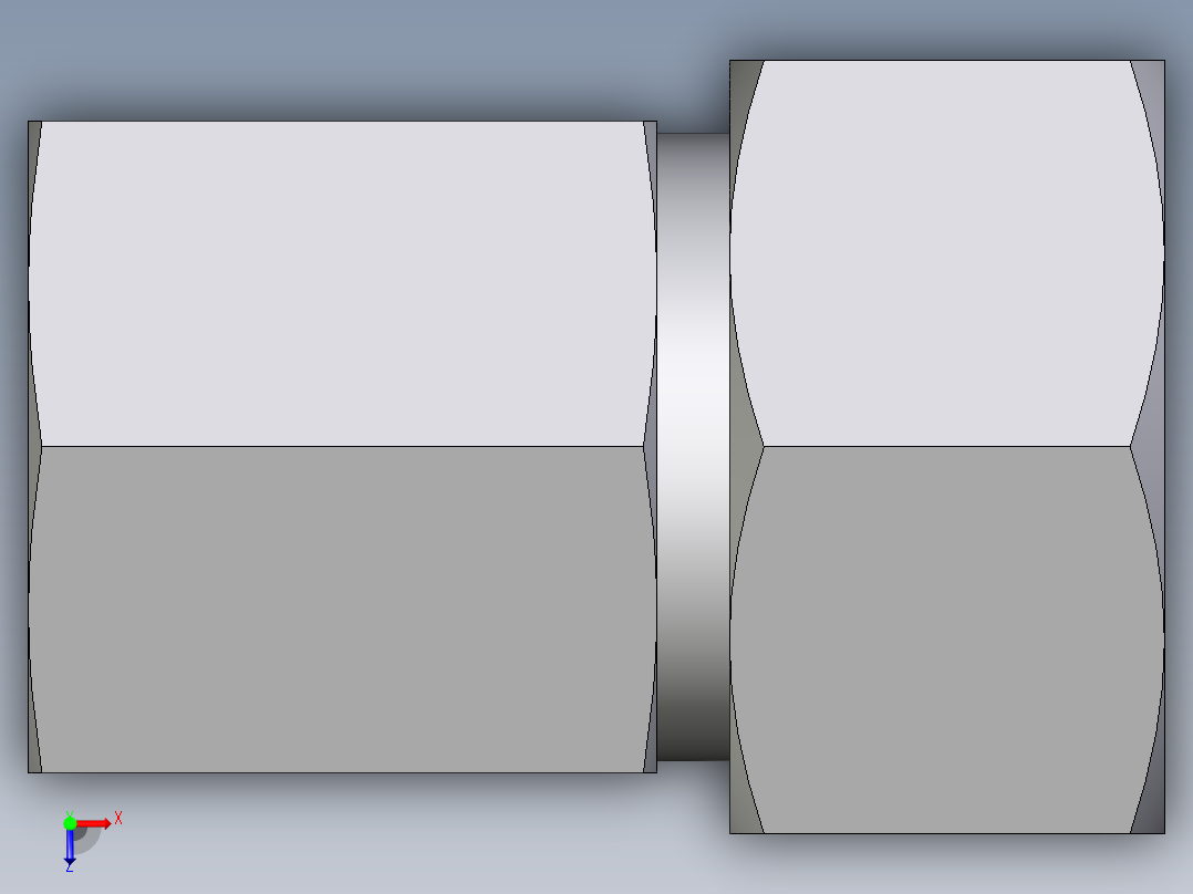 卡套式工业通用硬管接头EO_Swivel_connector_GAI18ZLRCF俯视图