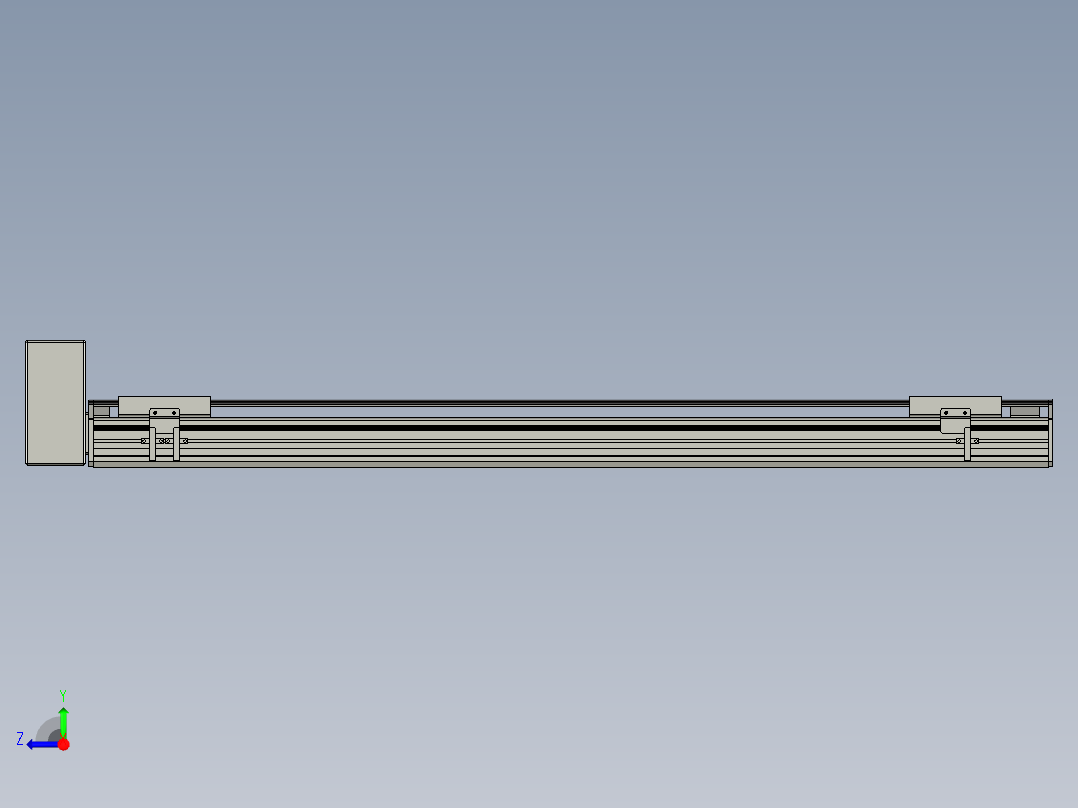 直线模组WG-LHB12-S900-RU设计图纸右视图