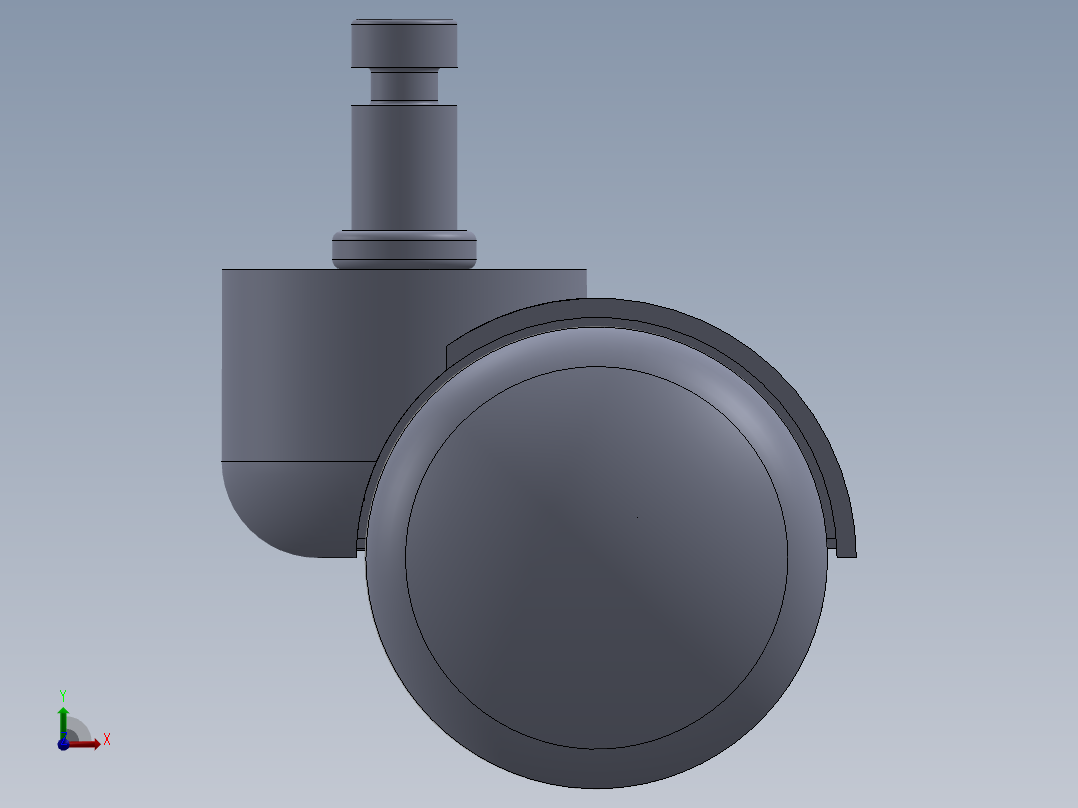 办公椅脚轮前视图