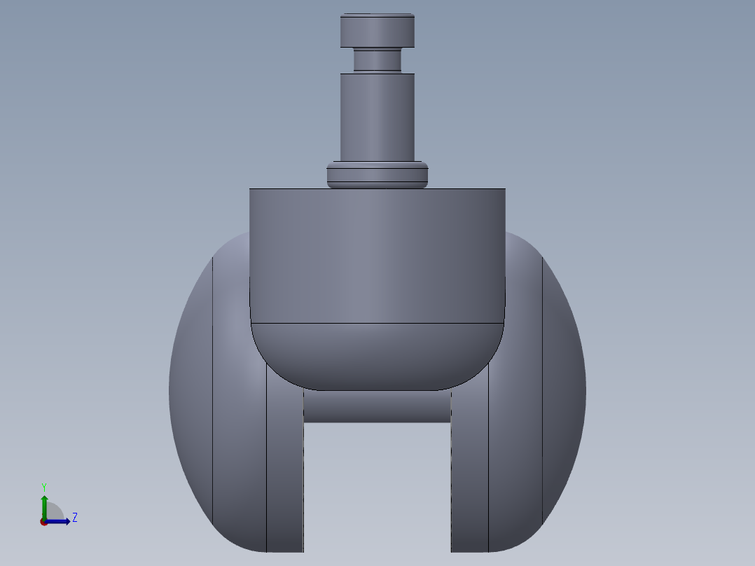 办公椅脚轮左视图