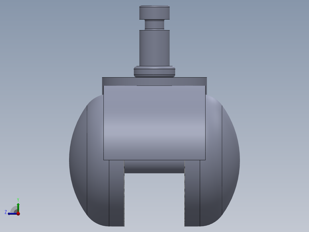 办公椅脚轮右视图