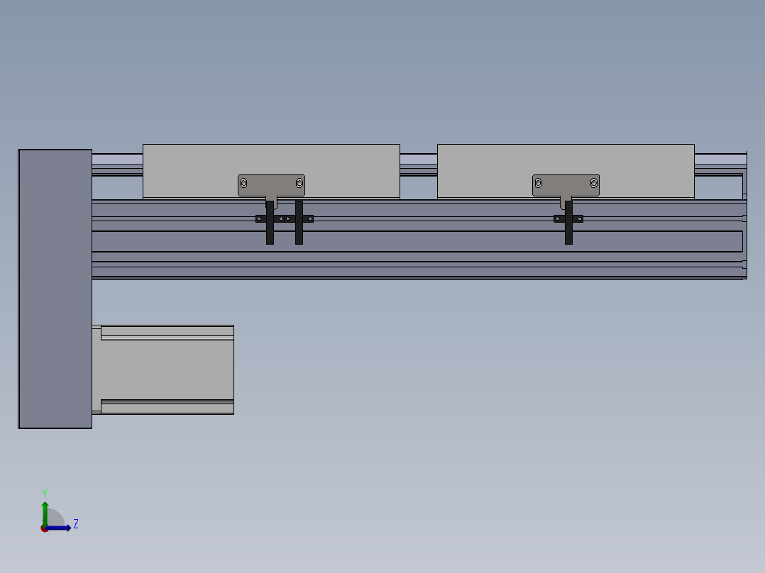 直线模组LHA22-CA-D.SLDASM设计图纸左视图