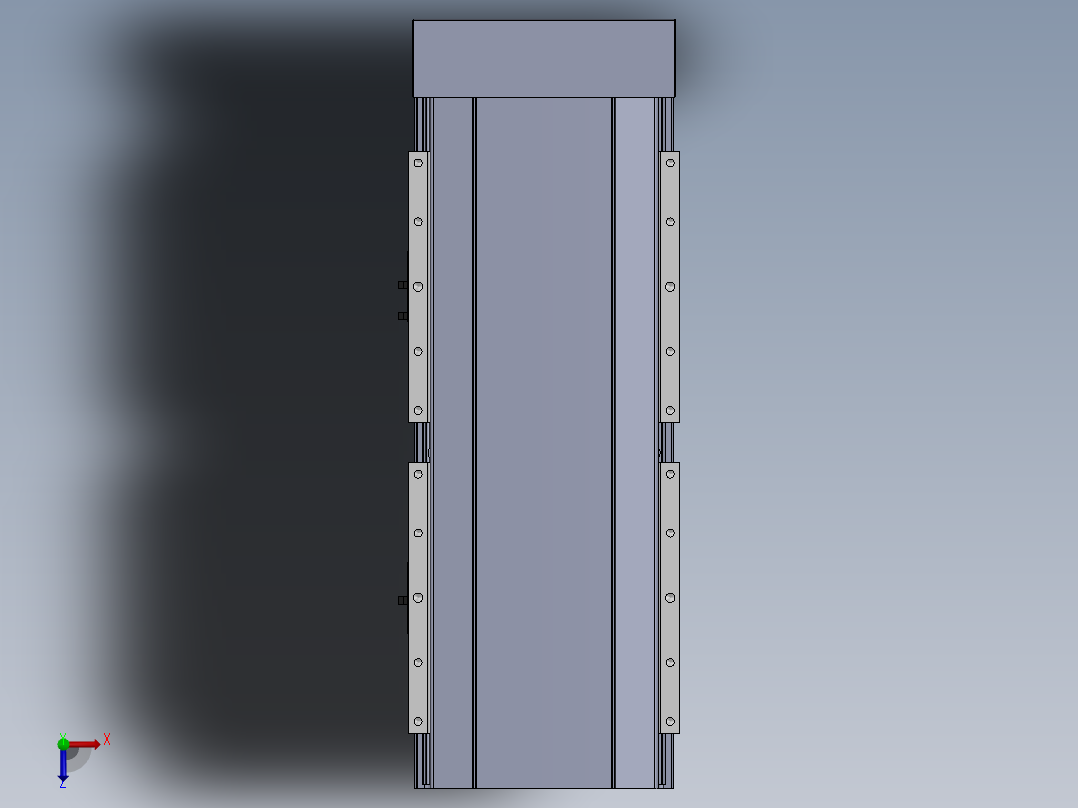 直线模组LHA22-CA-D.SLDASM设计图纸俯视图