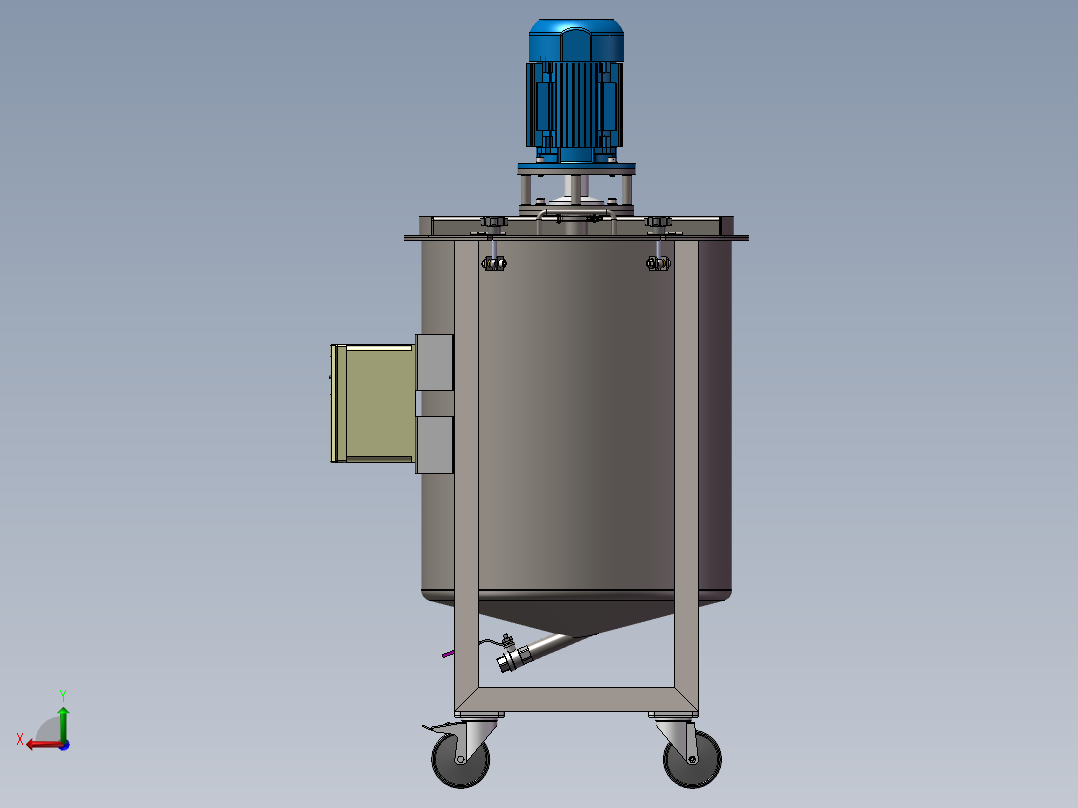 小型搅拌器后视图