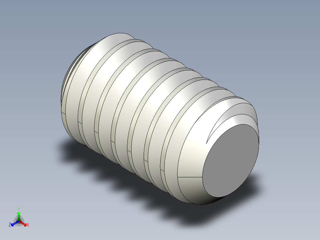 DIN 913-ISO 4026 固定螺钉-M1.8 L=3.STEP正等轴测图