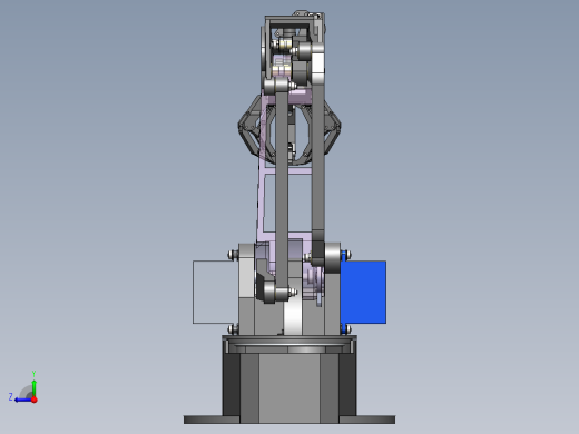 三自由度机械臂右视缩略图