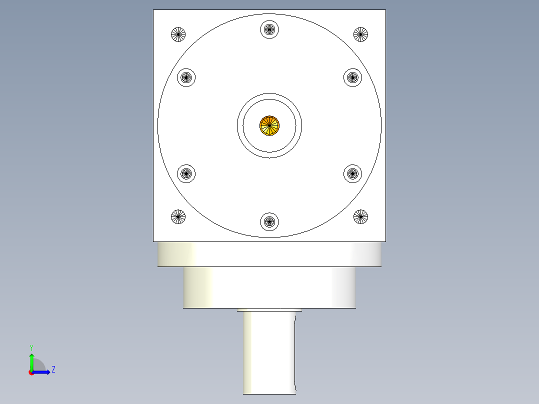 换向器PW140垂直输出 PGH115-L1 22-110-145-M8.stp左视图