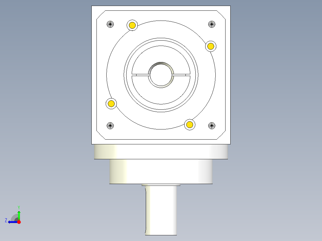 换向器PW140垂直输出 PGH115-L1 22-110-145-M8.stp右视图