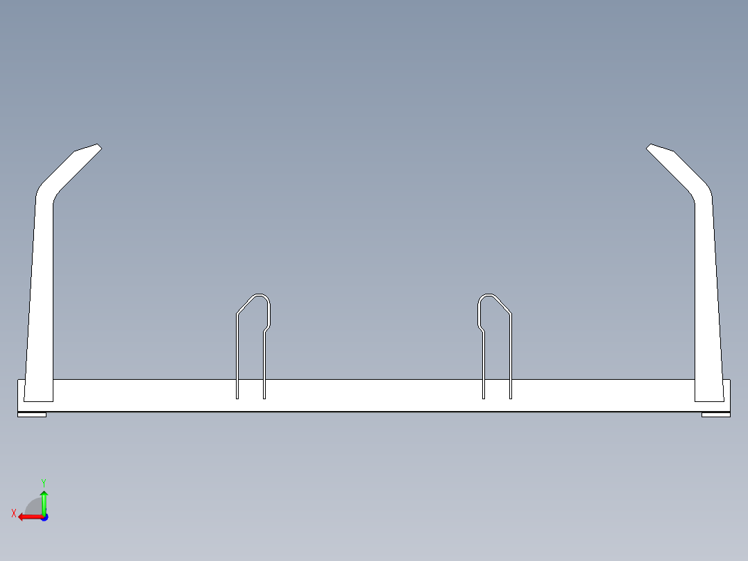 托辊架033后视图