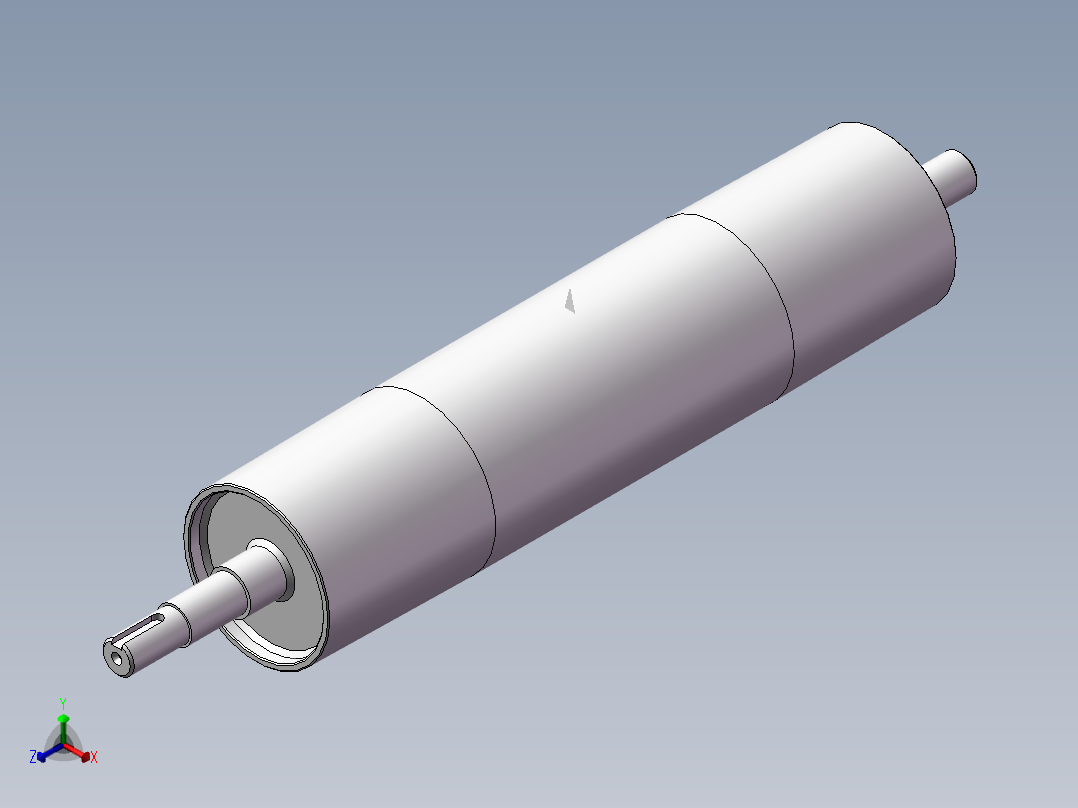传动滚筒正等轴测图