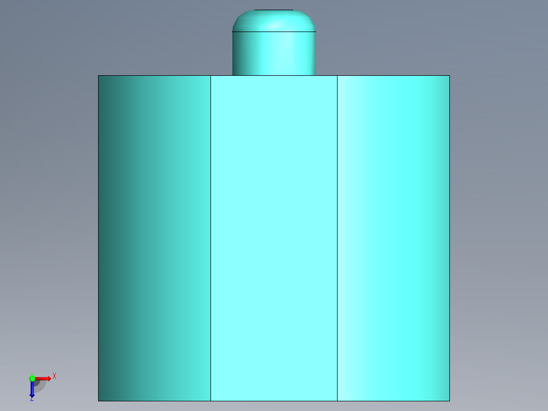 接近开关F3N-08DN02-N 电感式非屏蔽，上方感应，检测距离2mm俯视图