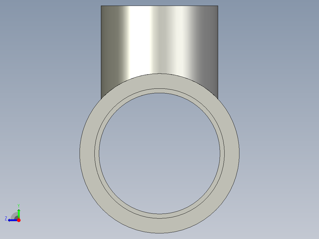 船舶管路系统SeaCor_Molded_ReducingTee_SxSxS_37J101211_1.5in x 1in右视图