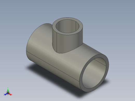 船舶管路系统SeaCor_Molded_ReducingTee_SxSxS_37J101211_1.5in x 1in正等轴测缩略图