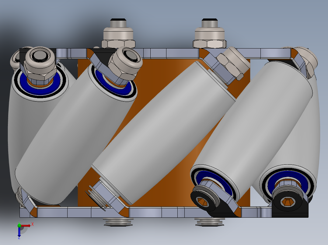 麦克纳姆轮俯视图