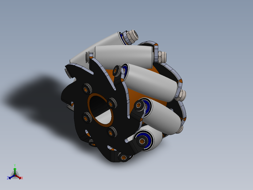 麦克纳姆轮正等轴测图
