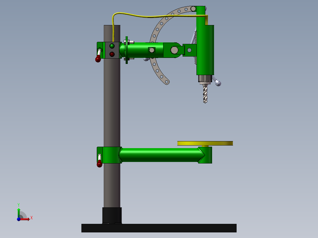 特殊机构钻床前视图