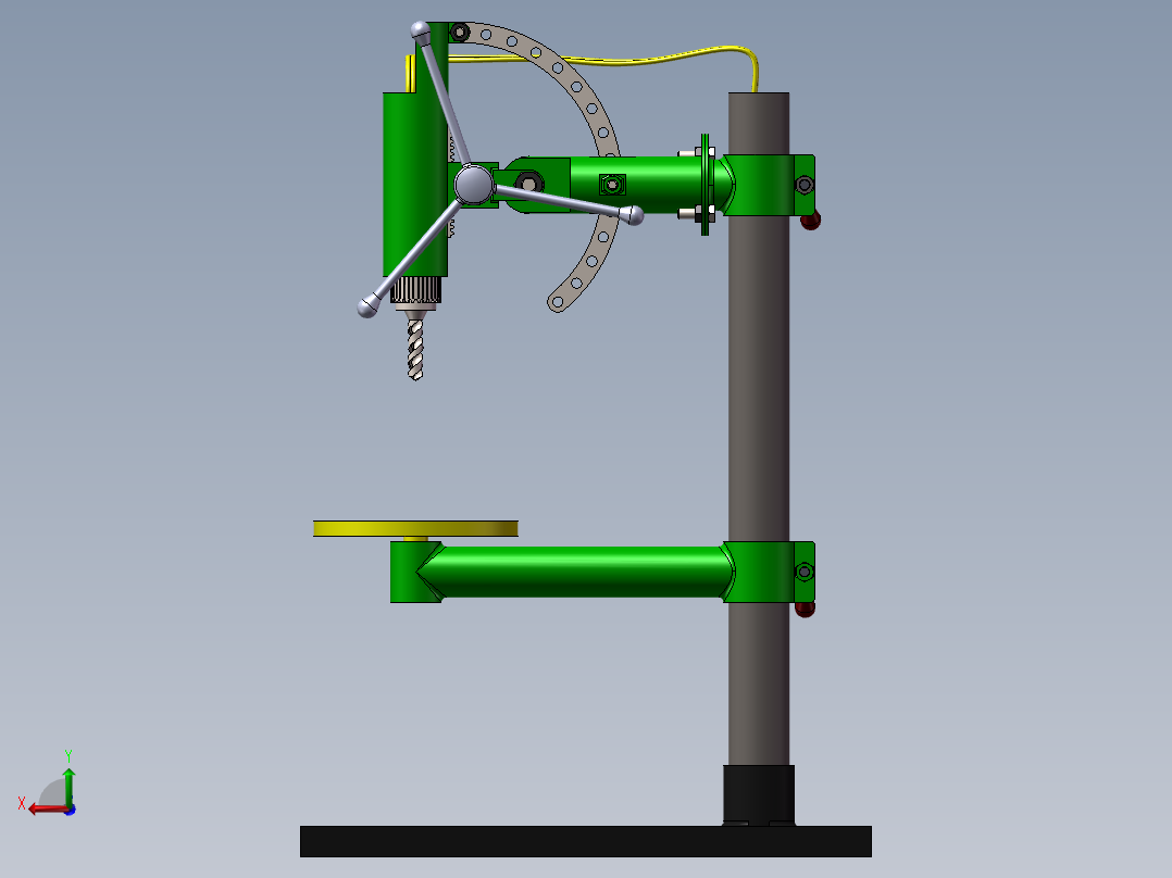 特殊机构钻床后视图