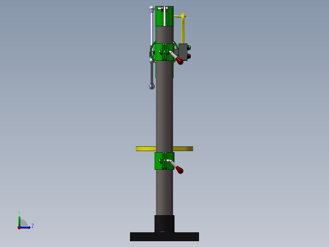 特殊机构钻床左视图