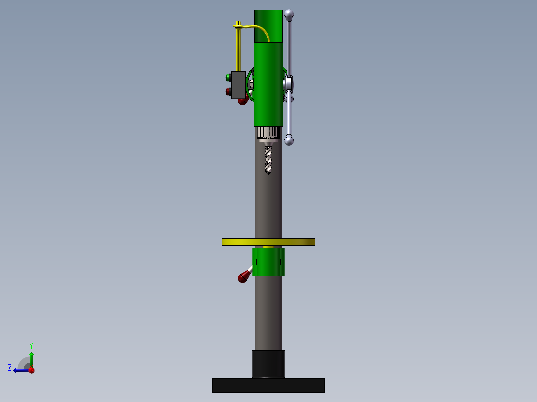 特殊机构钻床右视图