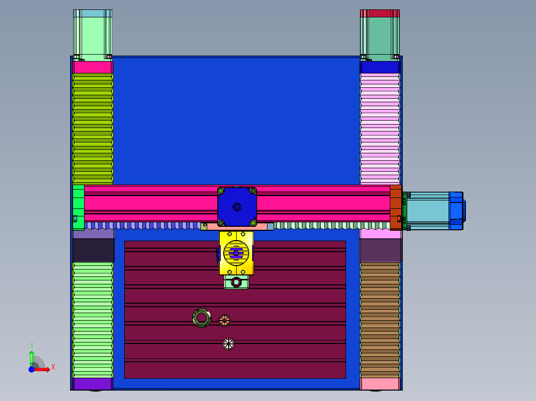 金属木工加工钻铣床前视图