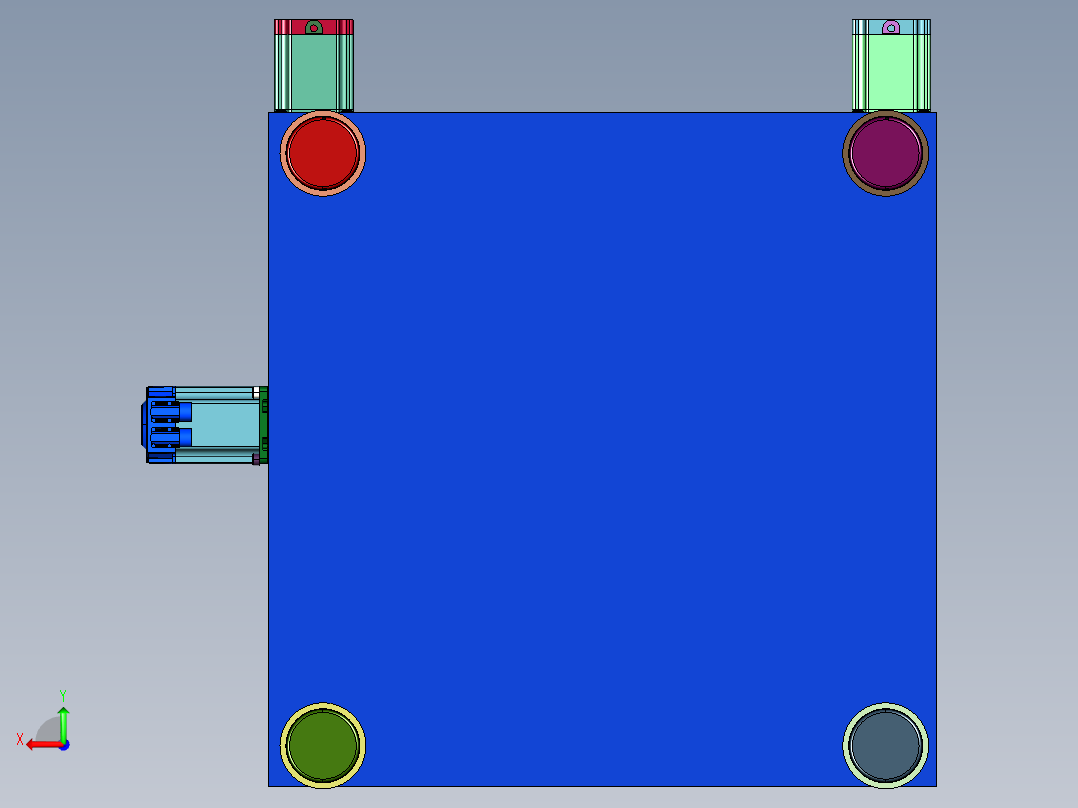 金属木工加工钻铣床后视图