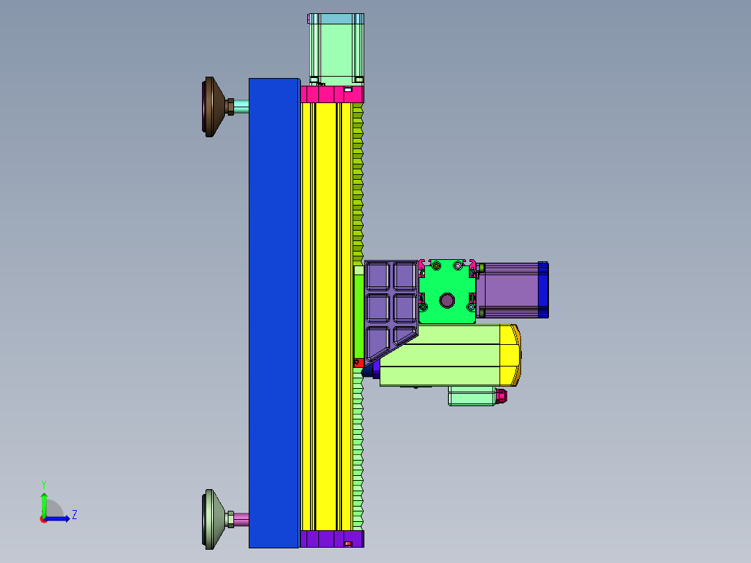 金属木工加工钻铣床左视图