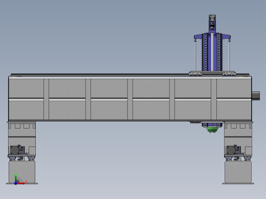 QL4040龙门移动式数控平面钻床（sw20可编辑+工程图）前视缩略图