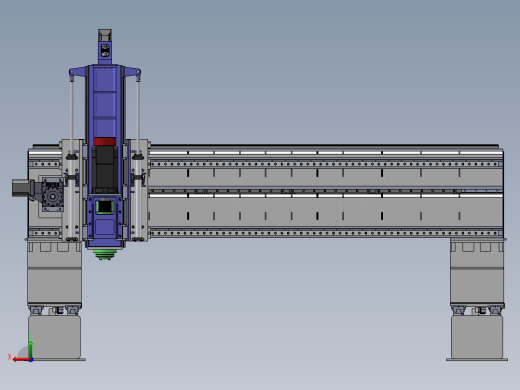 QL4040龙门移动式数控平面钻床（sw20可编辑+工程图）后视缩略图
