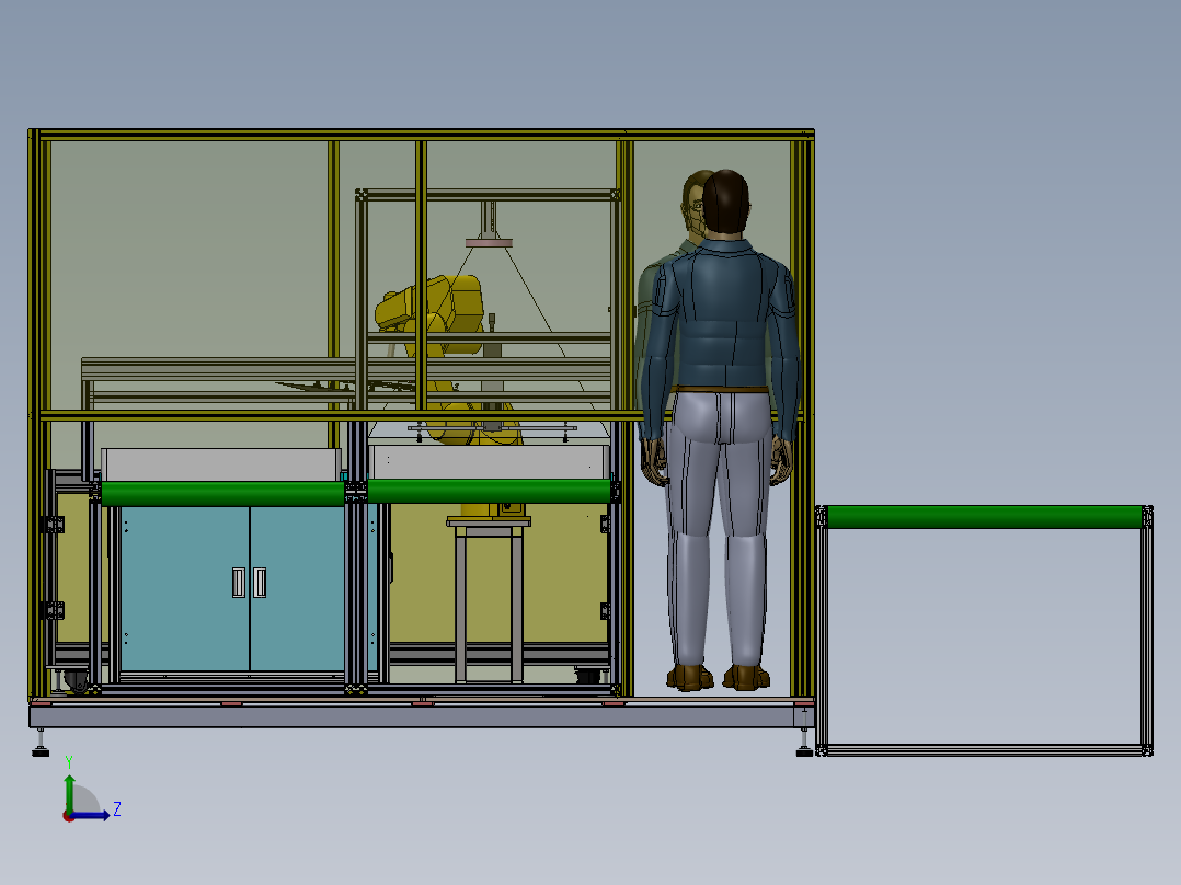屏幕整箱上料撕膜设备sw16可编辑左视图
