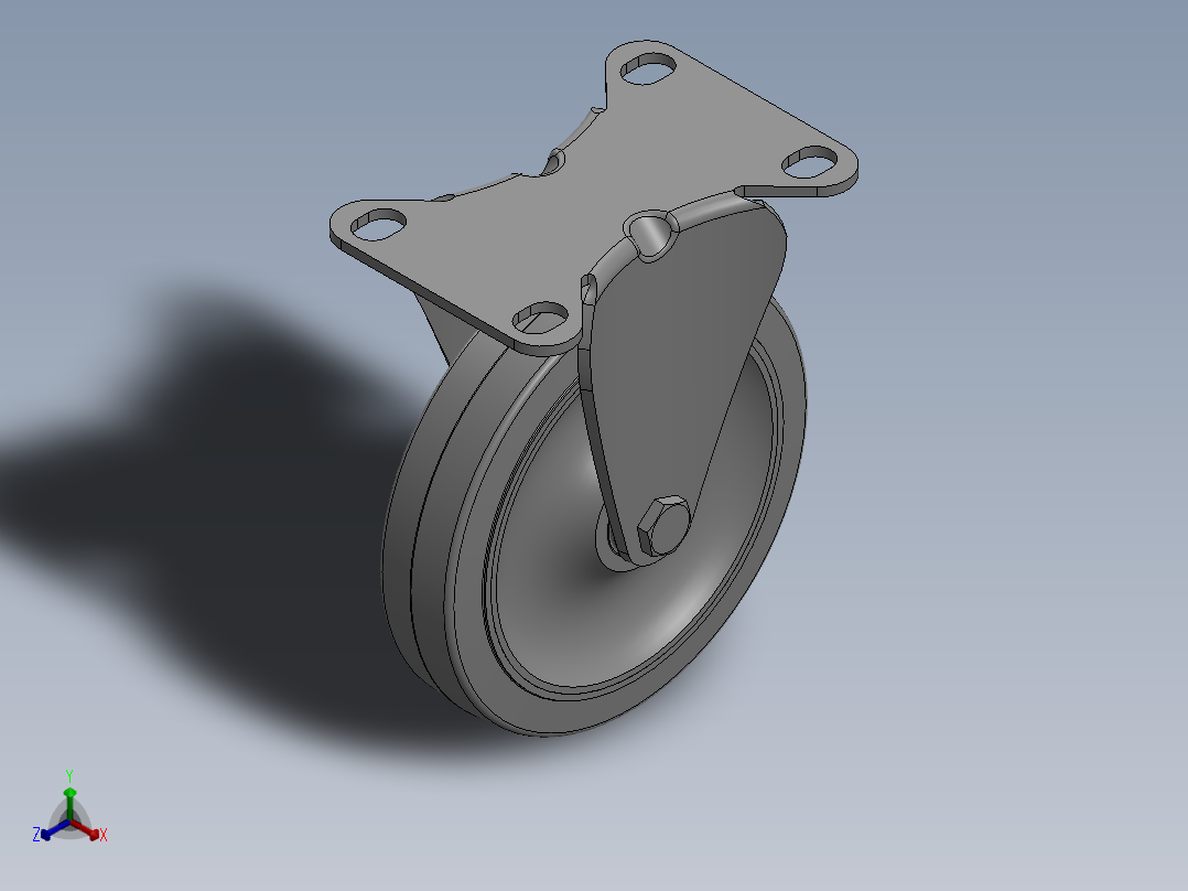 小轮子正等轴测图