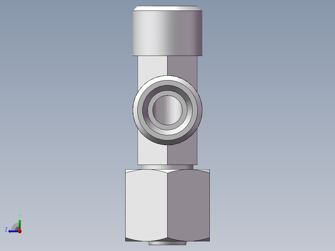 CC+CD 三通组合接头、CC-14右视图