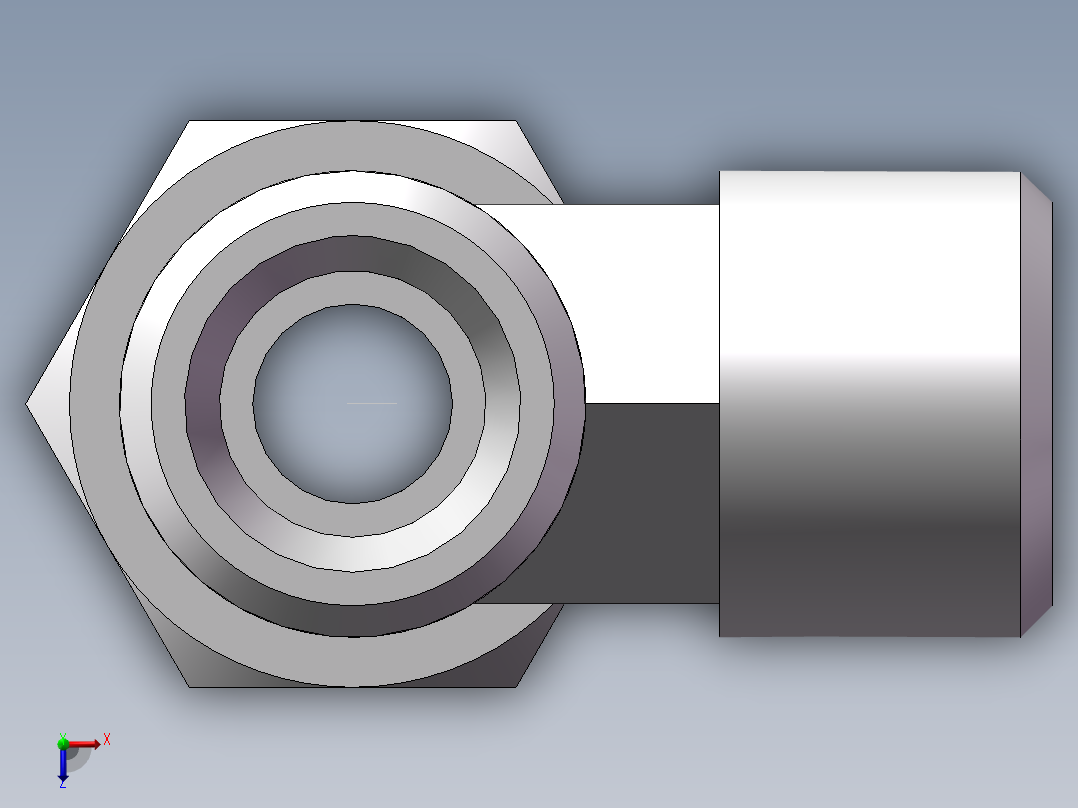 CC+CD 三通组合接头、CC-14俯视图