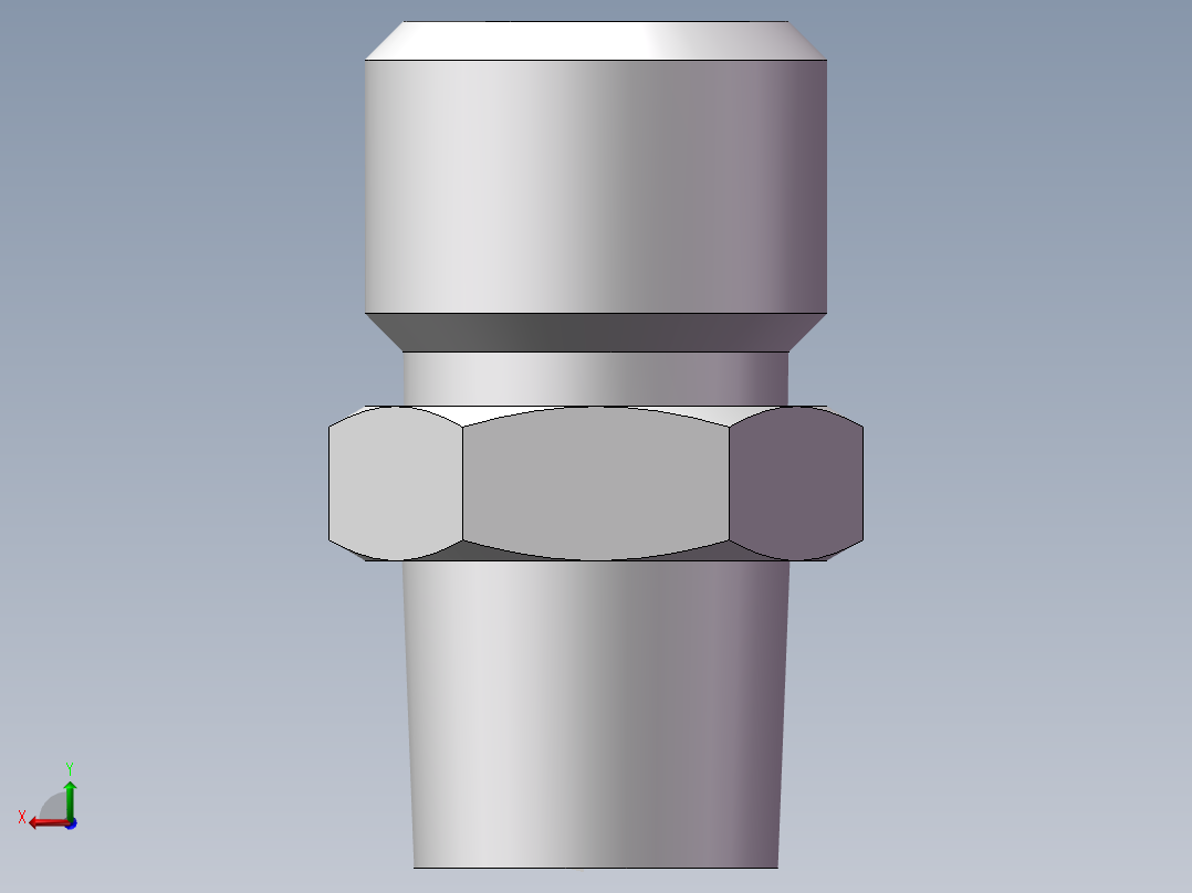 英制锥管螺纹直接头、1CT-12-02SP后视图