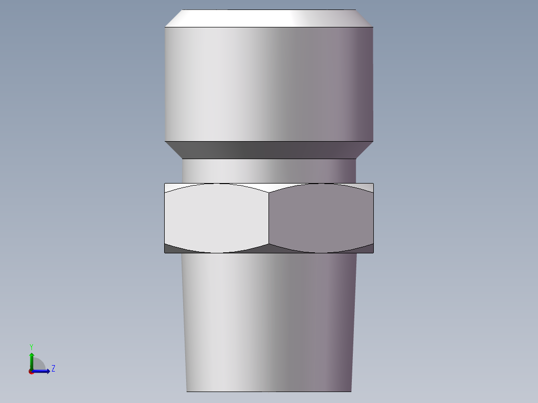 英制锥管螺纹直接头、1CT-12-02SP左视图