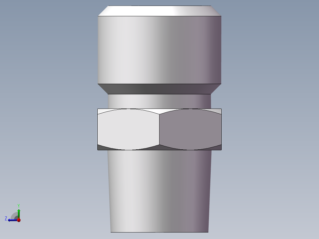 英制锥管螺纹直接头、1CT-12-02SP右视图