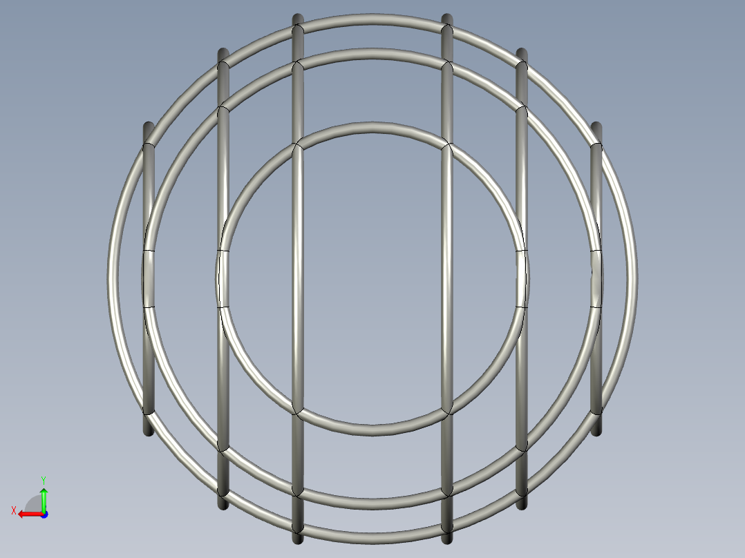 球形骨架框架后视图