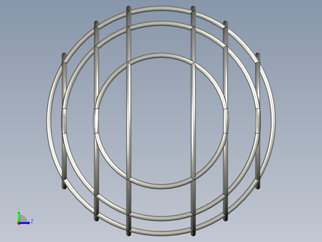 球形骨架框架左视图