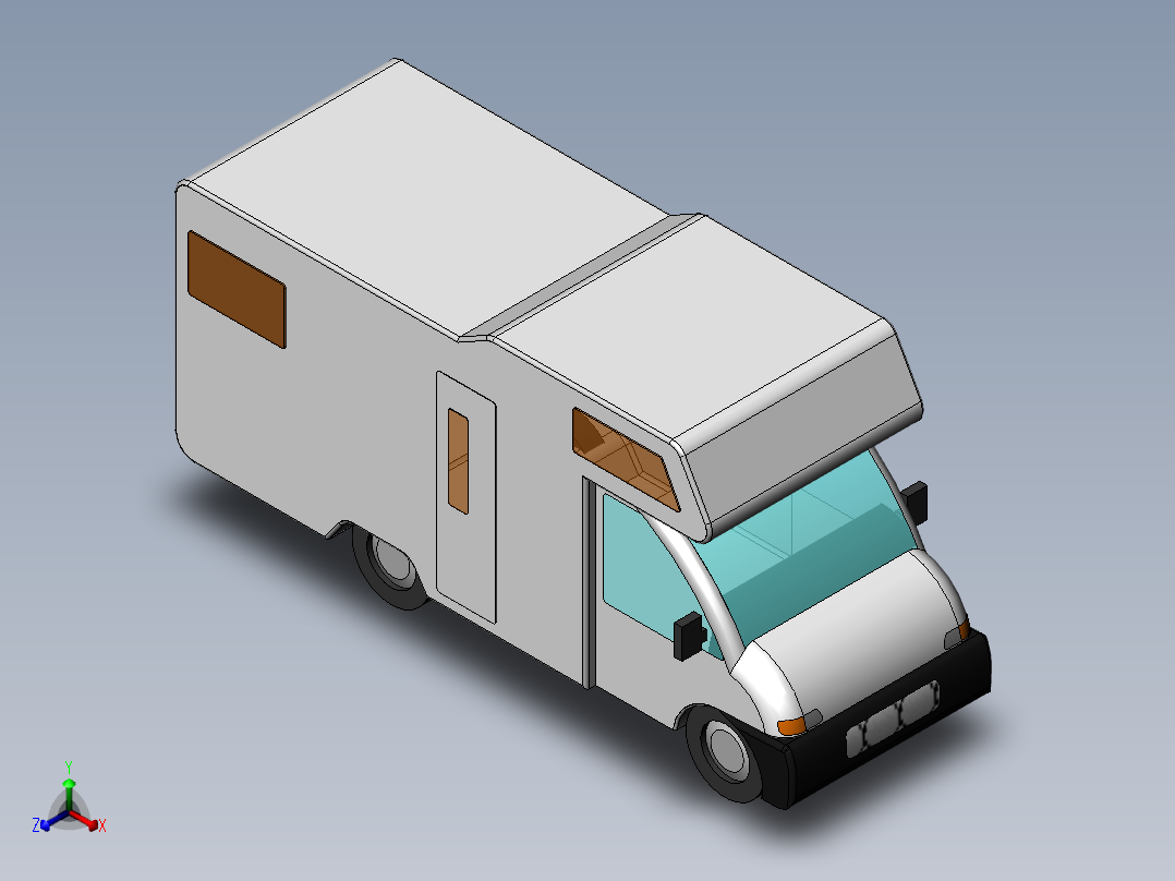 A3003582-迷你货车房车正等轴测图