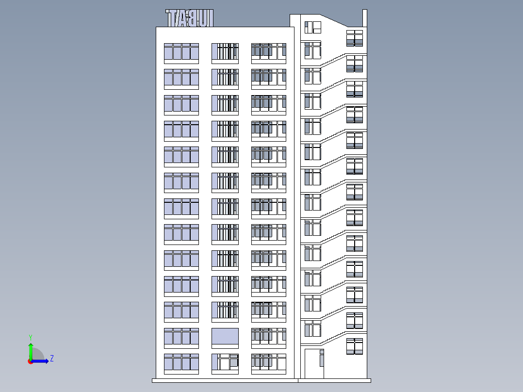 房子、建筑(144)左视图