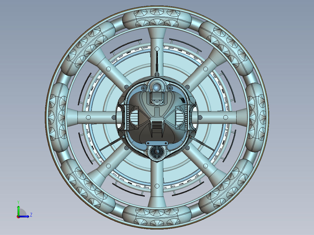 宇宙飞船(45)左视图