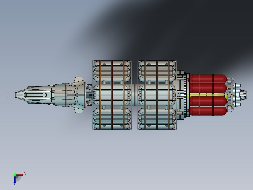 宇宙飞船(45)俯视图
