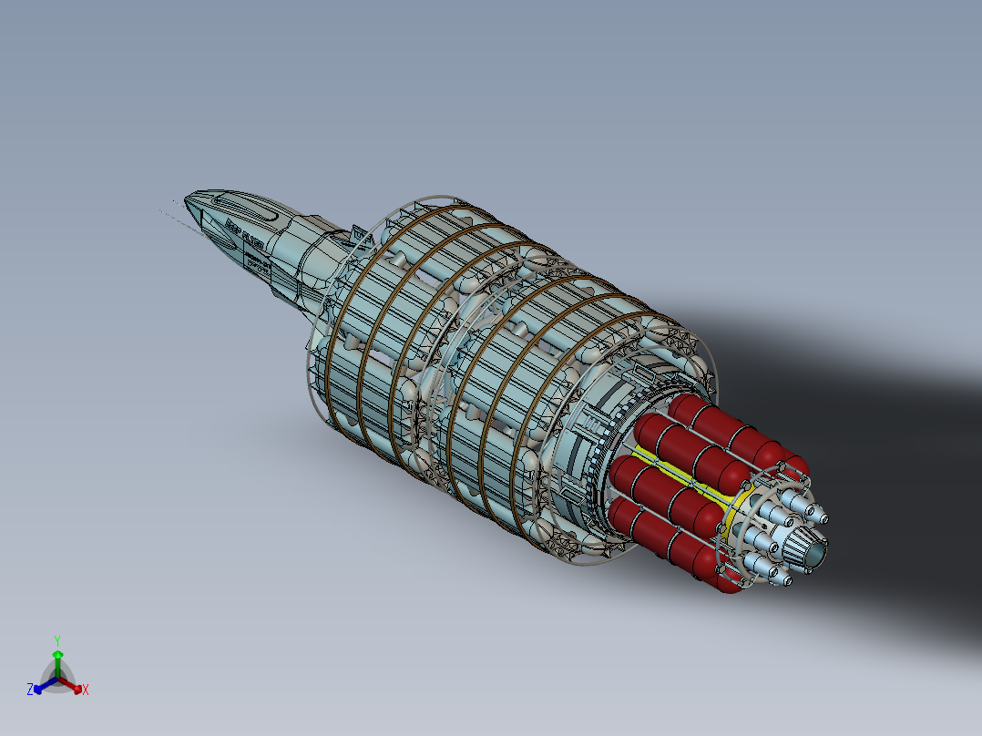宇宙飞船(45)正等轴测图