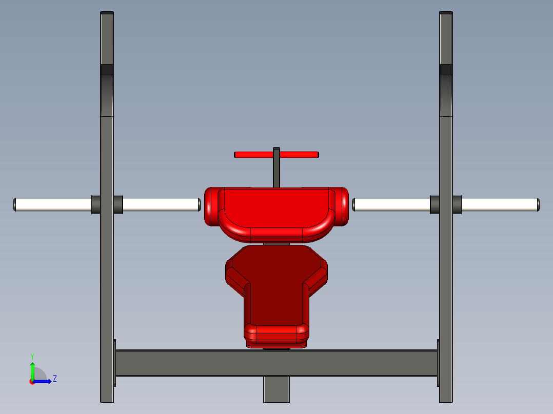 B3003757-下斜平板卧推健身器材左视图