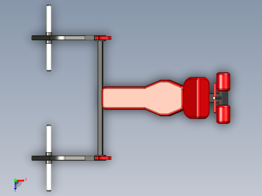 B3003757-下斜平板卧推健身器材俯视缩略图