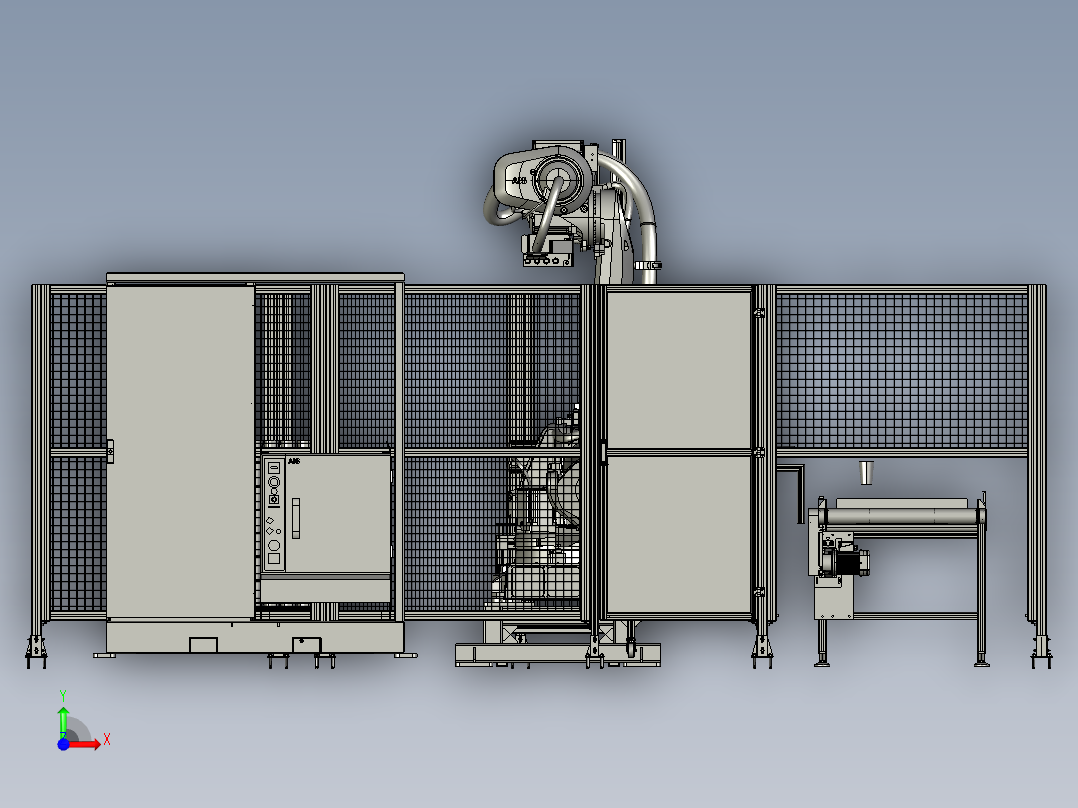 砂芯自动化上冒口工作站前视图