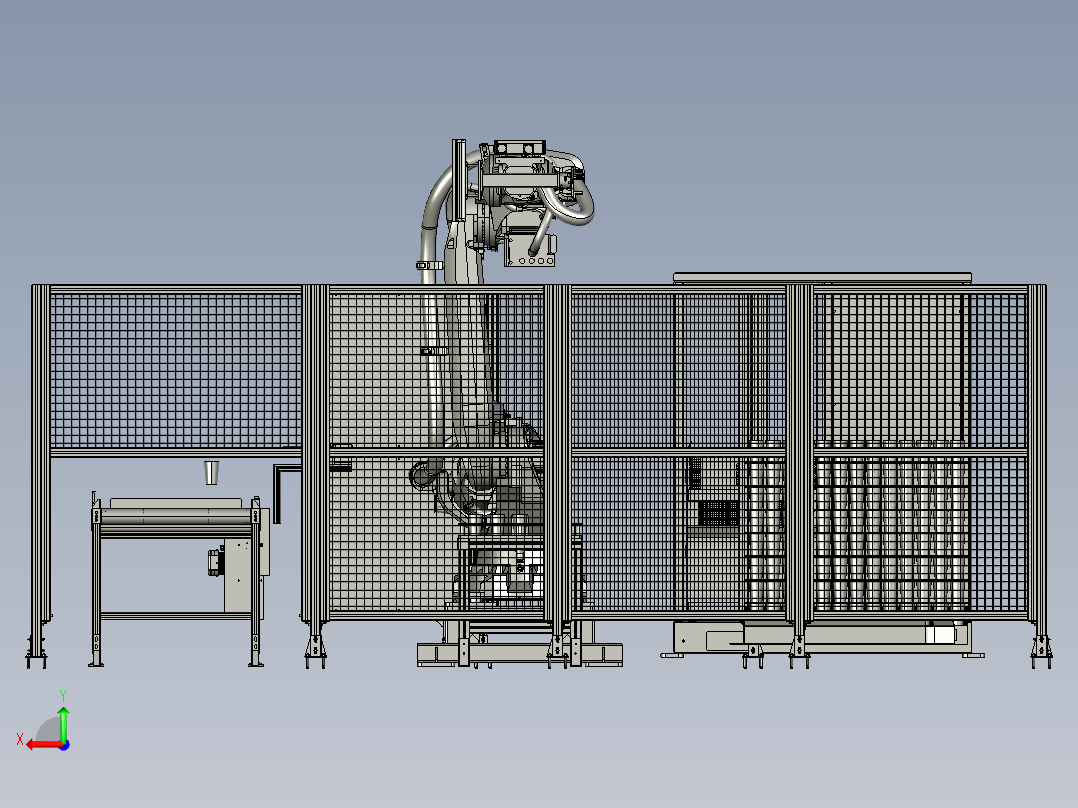 砂芯自动化上冒口工作站后视图