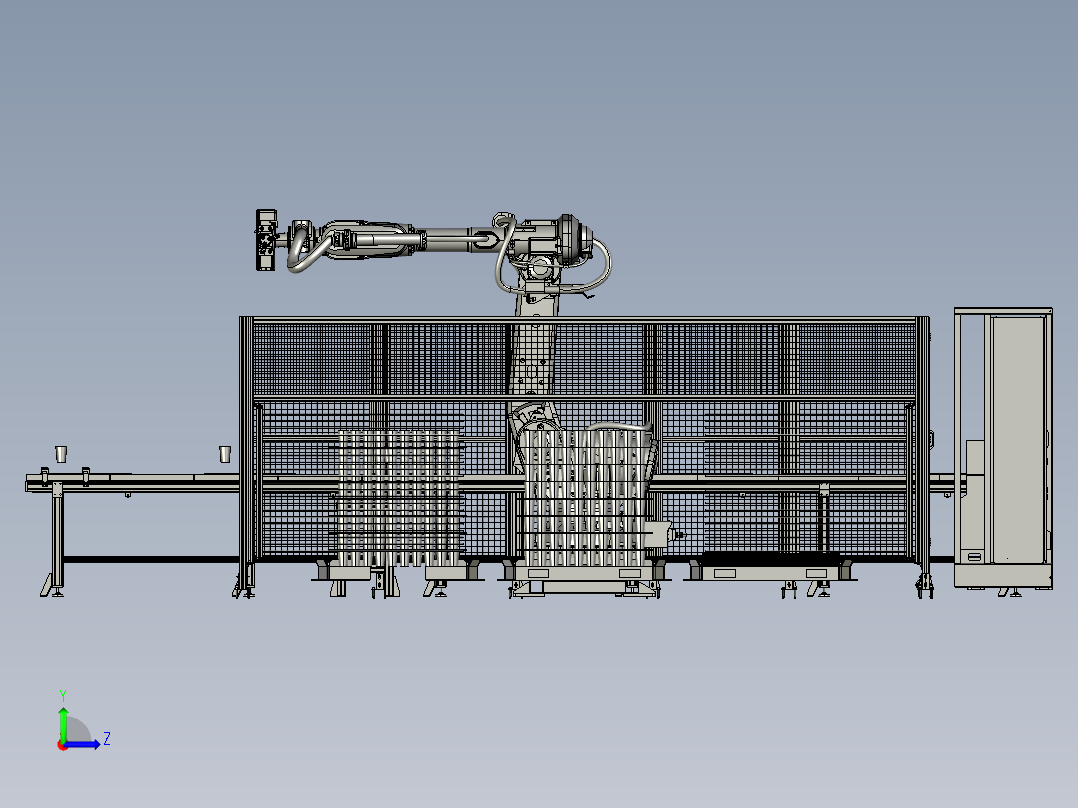砂芯自动化上冒口工作站左视图